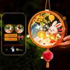 Cute Bunny Lantern Cartoon Handheld Rabbit Flower Lantern Mid Autumn Lantern  Holiday Decoration