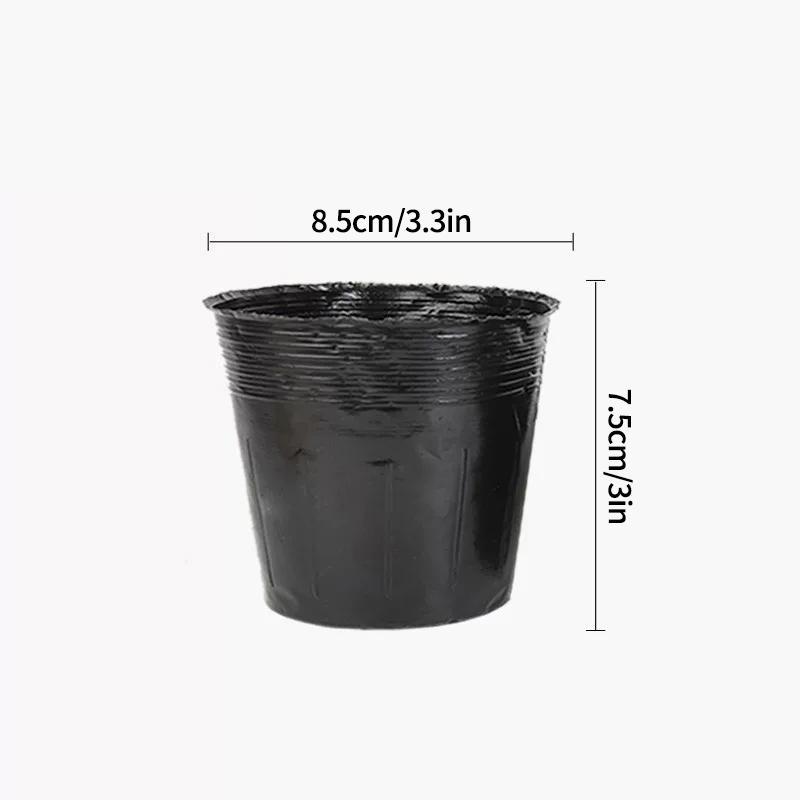 10/30/50/100pcs Plastic Black Seedling Nursery Pots Planting Pot Transplant Breathable Cup Grow Bag Garden Seedling Planting Cup