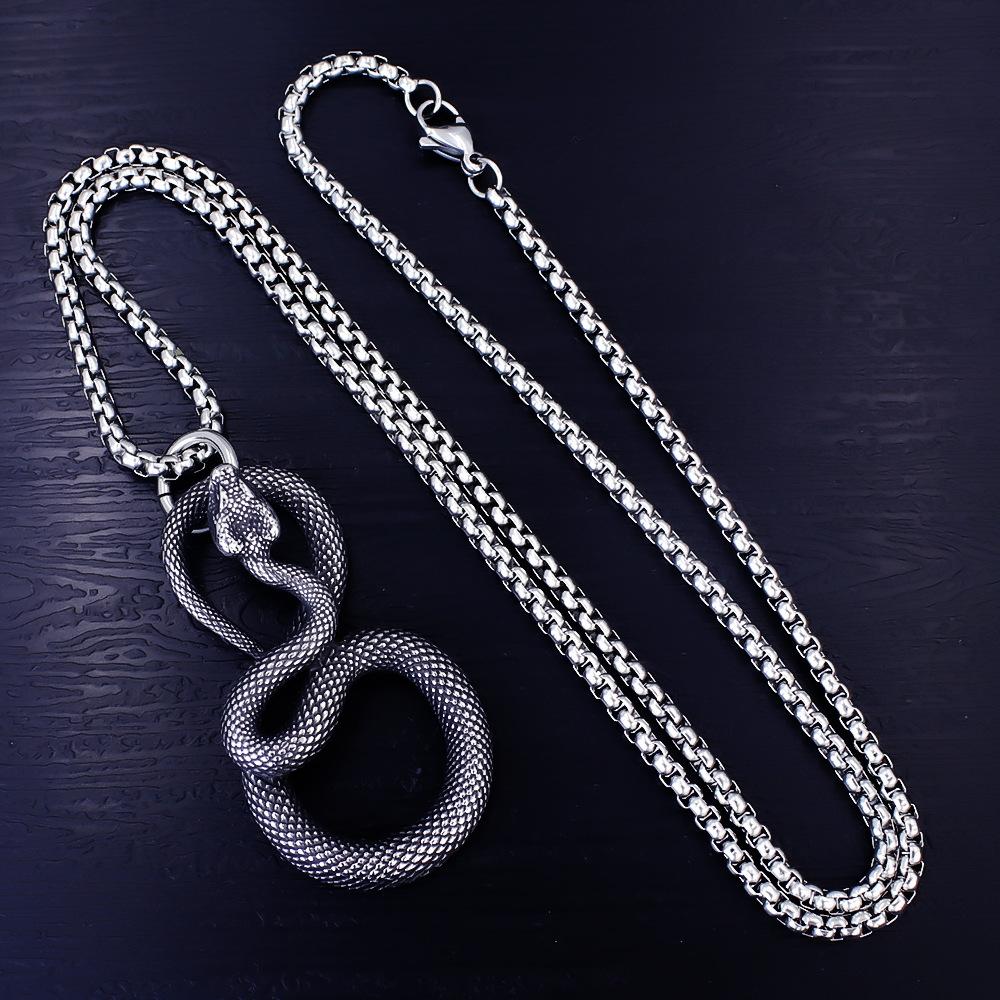 Necklace Fashion Trend Street Cold Style Snake Shape Punk Pendant