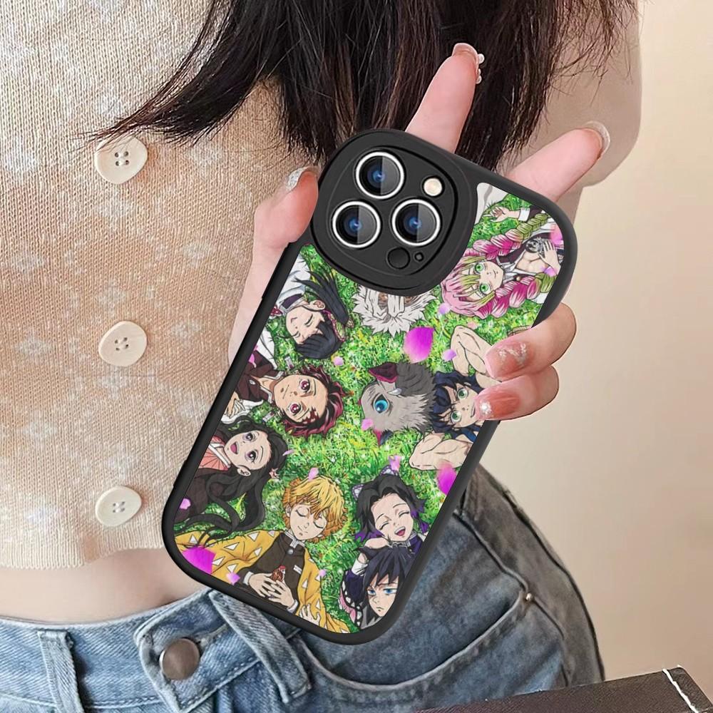 Demon Slayer Phone Case Hard Leather For IPhone 16 15 14 13 12 Mini 11 14 Pro Max Xs X Xr 7 8 Plus Fundas