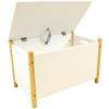 Coffre a jouets en bois SCANDIWOOD - FUN HOUSE - Blanc et beige - Pour enfant a partir de 36 mois