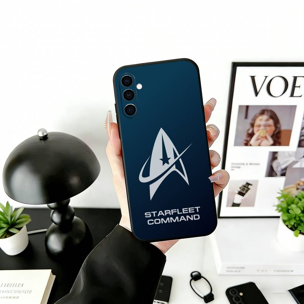 S-Trek Space Theme Phone Case For Samsung Galaxy A73,A72,A71,A70,A53,A52,A51,Others Soft Black Cover