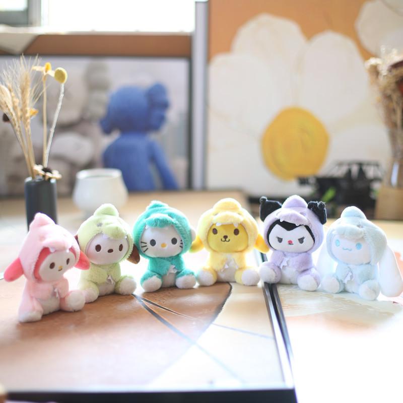 Adorable Kuromi Plush Keychain Cinnamoroll Pompompurin Melody Bag Accessory