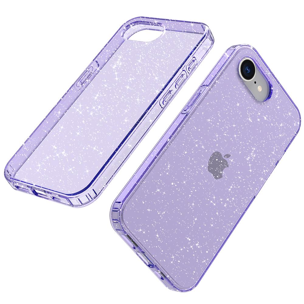 GW18 For iPhone 16e Case Glitter Powder Decor Clear TPU + PC Shockproof Phone Cover Anti Scratch