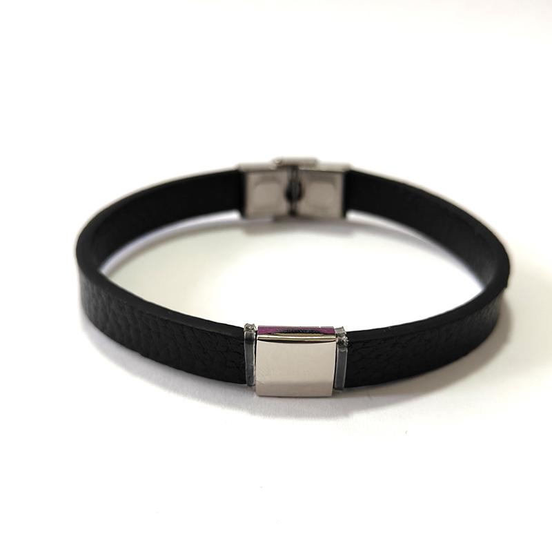 

Панк Індивідуальний Текст Логотип Ім я Червоний Чорний Шкіряний Браслет Браслети з Нержавіючої Сталі Для Жінок Чоловіків ID Браслет No custom чорний