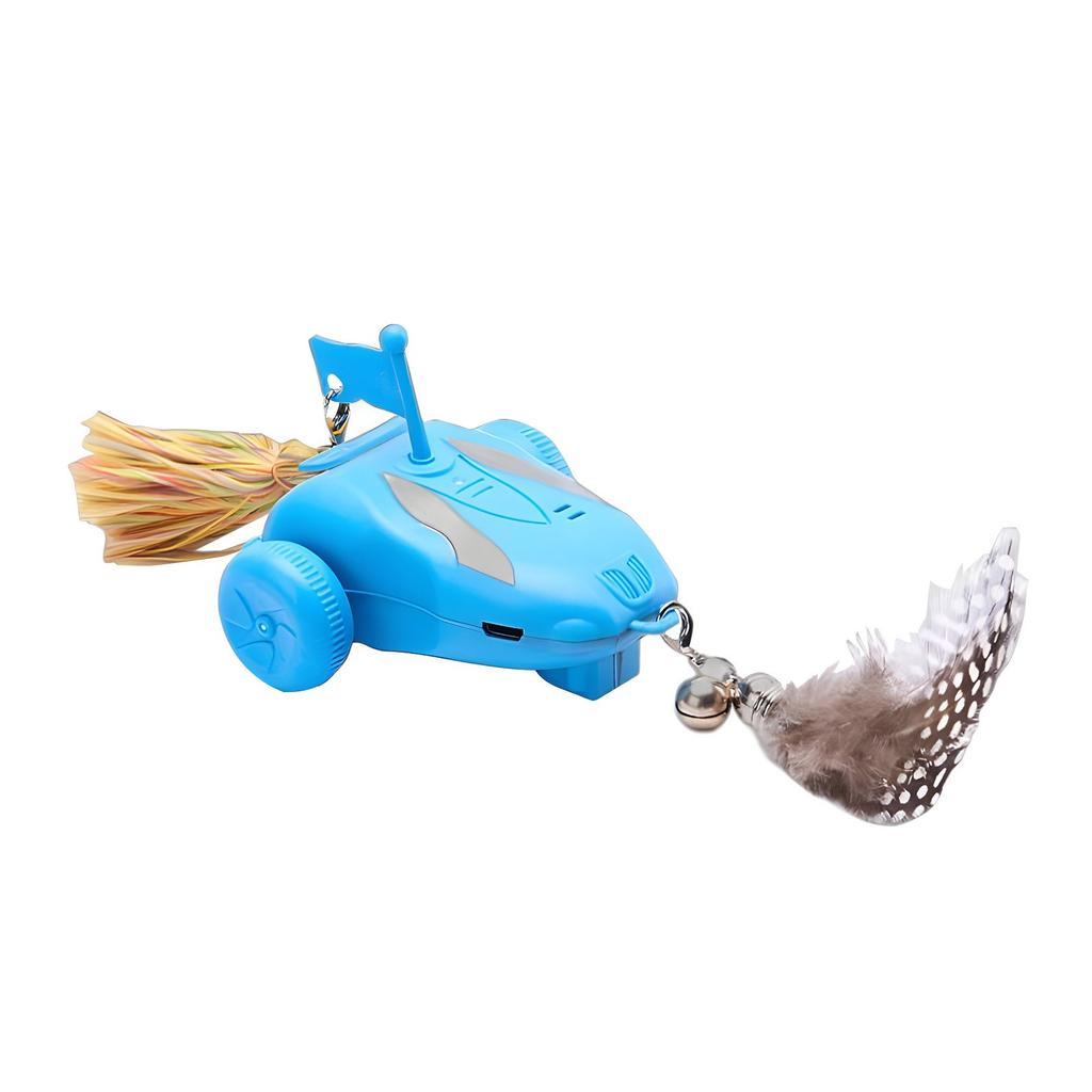 Jucării interactive pentru pisici Mouse pentru pisici de interior Jucărie reîncărcabilă pentru pisici cu LED-uri Coada clopoțelului cu pene Jucărie pentru pisici electrică, electrică, în mișcare automată