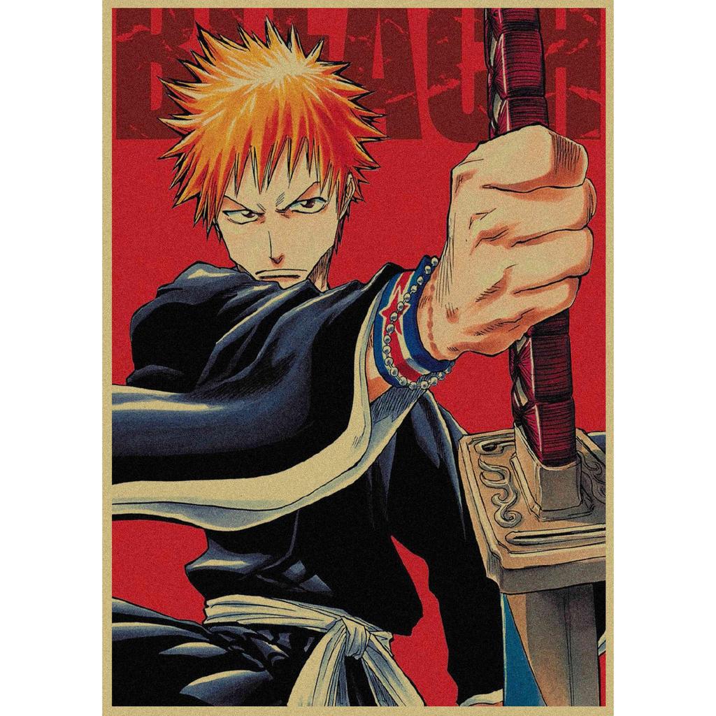 Bleach Anime Retro Kraft Paper Poster Wall Decoration