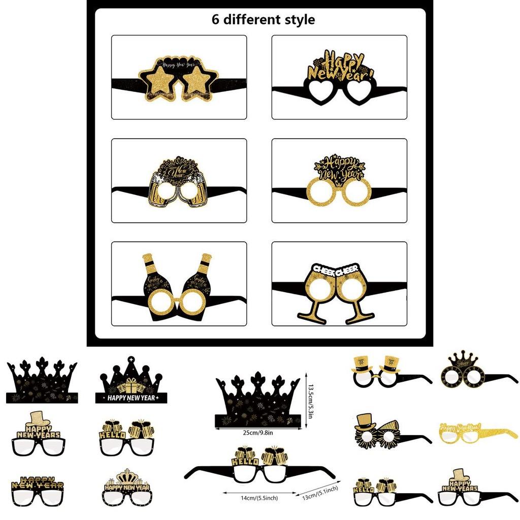 New Year Party 3d Paper Glasses Hat Photo Prop For Festive Decorations