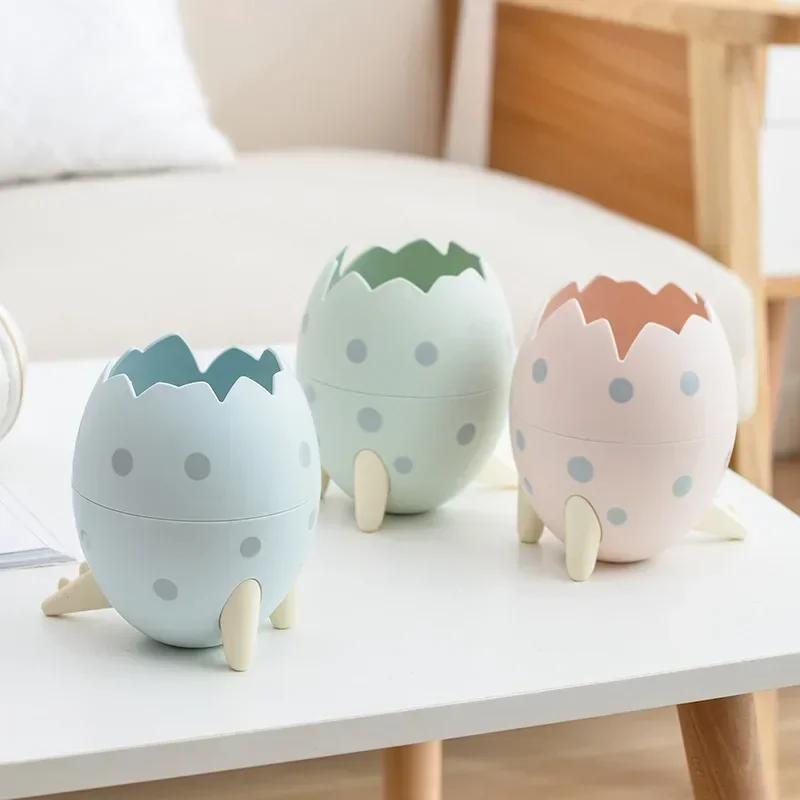 Creative Simple Dinosaur Egg Shape Pen Holder Desktop Storage Ornaments School Supplies Cartoon Student Stationery Storage Box
