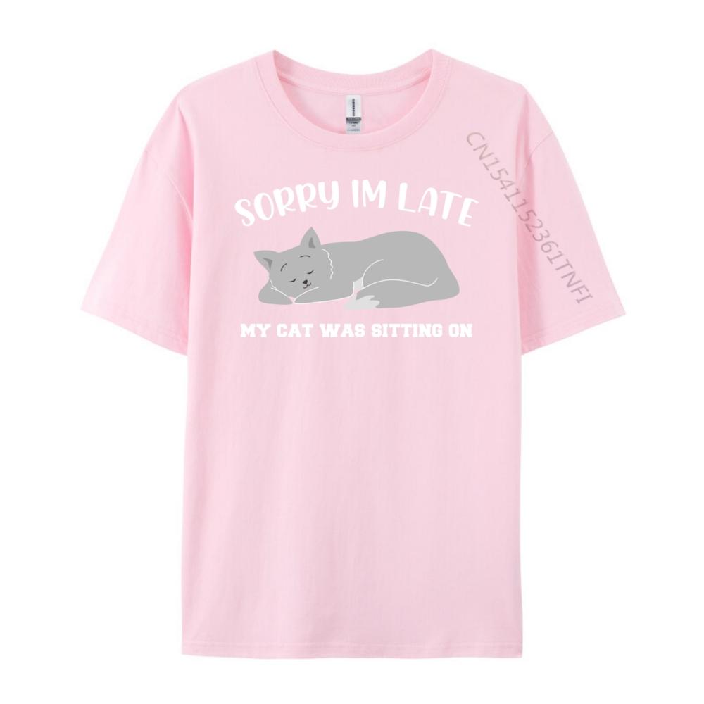 Entschuldigung, dass ich zu spät bin. Meine Katze saß auf Katze Herrenbekleidung 2025 Herren T-Shirt