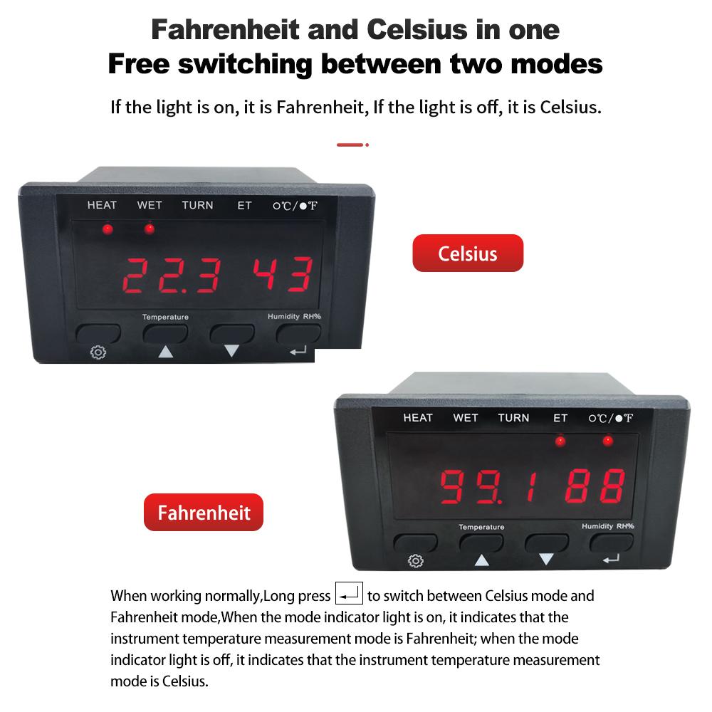 Incubator Controller Thermostat Full Automatic And Multifunction Egg Incubator Control System Temperature Humidity Controller