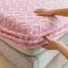 Bonenjoy Plush Bed Sheet for Winter Warm Bed Cover Queen/King Size Coral Fleece Thick Fitted Bed Sheet Drap Housse 180x200cm