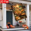 2D Flat - 2D Flat Autumn Thanksgiving Pumpkin Bird Garden Flag (2) X 2 (2) XOutdoor Garden Flag Double-Sided Home Decoration Courtyard Decoration Outd
