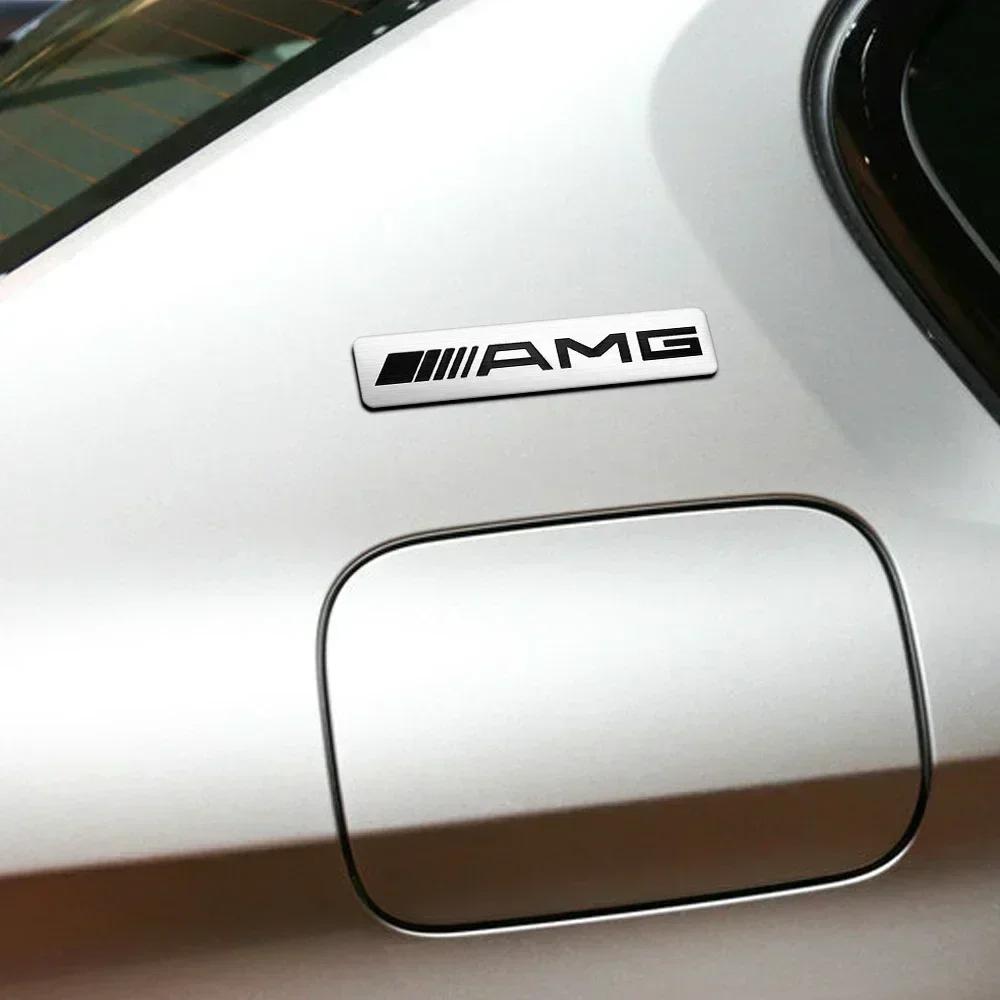 3D Aluminium Car Logo Sticker Decals Auto Decoration Accessories For Mercedes Benz AMG W204 W205 W203 W211 W212 W213 W201 W210