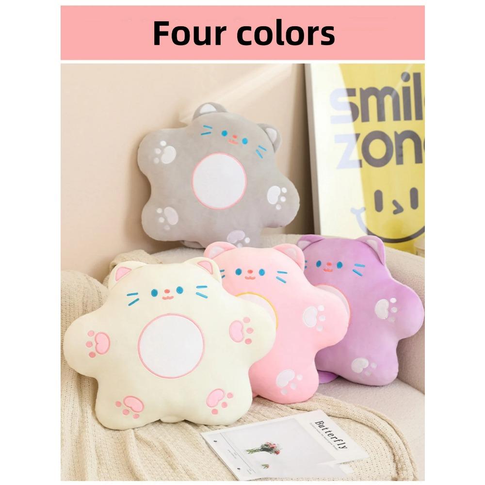 Creative Flowers Cat Lumbar Support Cute Office Cat Pillow Sofa Flower Cushion Flower Plush Toys