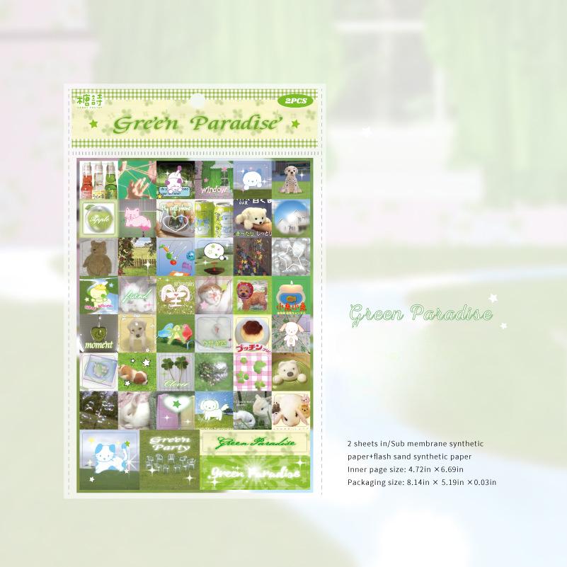 

2 шт./набор Блестящая наклейка для скрапбукинга, журнала, каваий, японская, серия Животные и десерты , канцелярская наклейка, сделай сам, декор, наклейка для чехла телефона