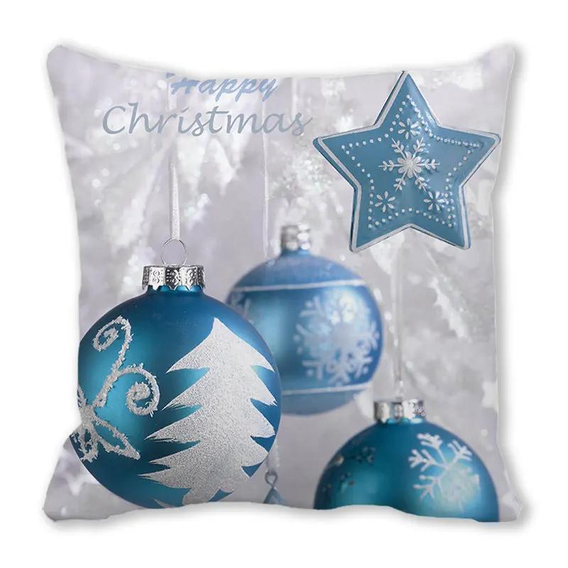 Weihnachtsbaum Neujahr Weihnachtskugel Kerze Weihnachten Ornament Kissenbezug Schlafzimmer Sofa Esszimmer Sitz Überwurf Kissenbezug