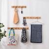 4/5/6/7 Hooks Key Hook Rack Wooden Door Back Clothes Hook Non-toxic Decorative Hook  Entryway