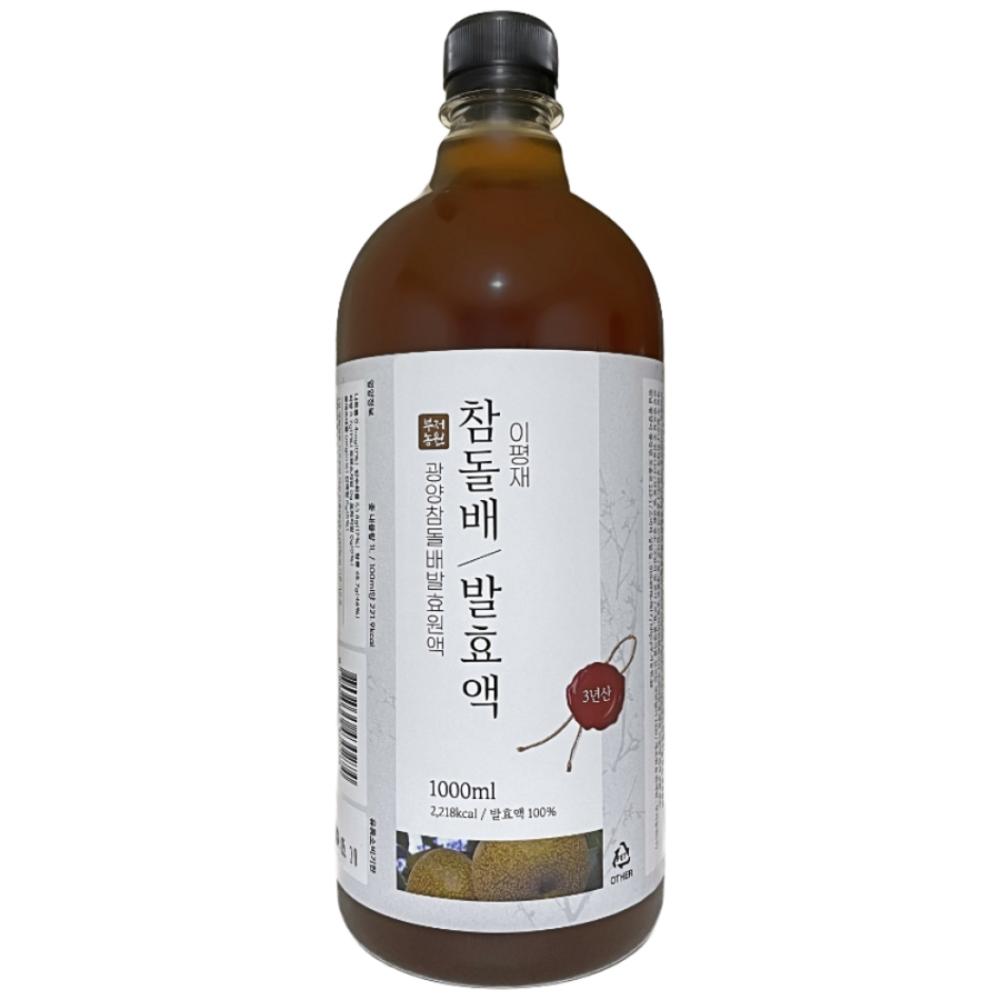 Fruit Syrup Korean Wild Pear Syrup Gwangyang Wild Pear Balloon Flower Loofah Pear Juice Beverage Extract Naturally Aged 1 pcs 1L