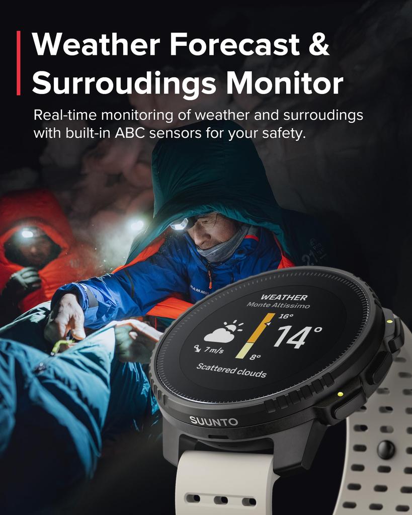 Suunto Vertical SS Solar GPS Sports Watch Model SAND 100m Waterproof Sleep Monitoring Offline Map Intelligent Battery Mode