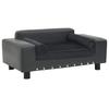 Vidaxl Hundesofa, Dunkelgrau, 81X43X31 Cm, Plüsch Und Kunstleder