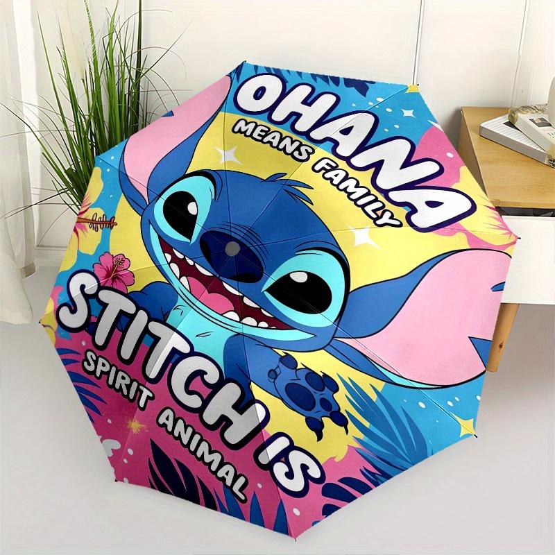 

Stitch Themed Automatic Opening and Closing Folding Umbrella, Reinforced 8 Ribs, Compact Travel Design, Fashionable Folding Umbrella, Valent