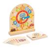 Montessori Educational Learning Toys Wood Clock Game for Children to Learn Reading Time Early Teaching Aids Basic Skill Practice