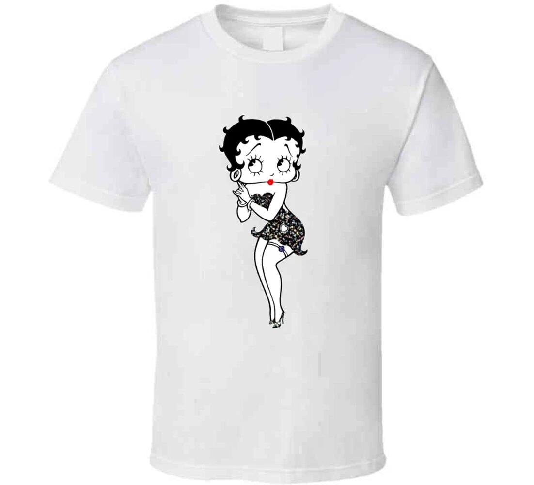 Betty Boop Retro 100% Cotton T-shirt Mens Womens Tees Top 4XL