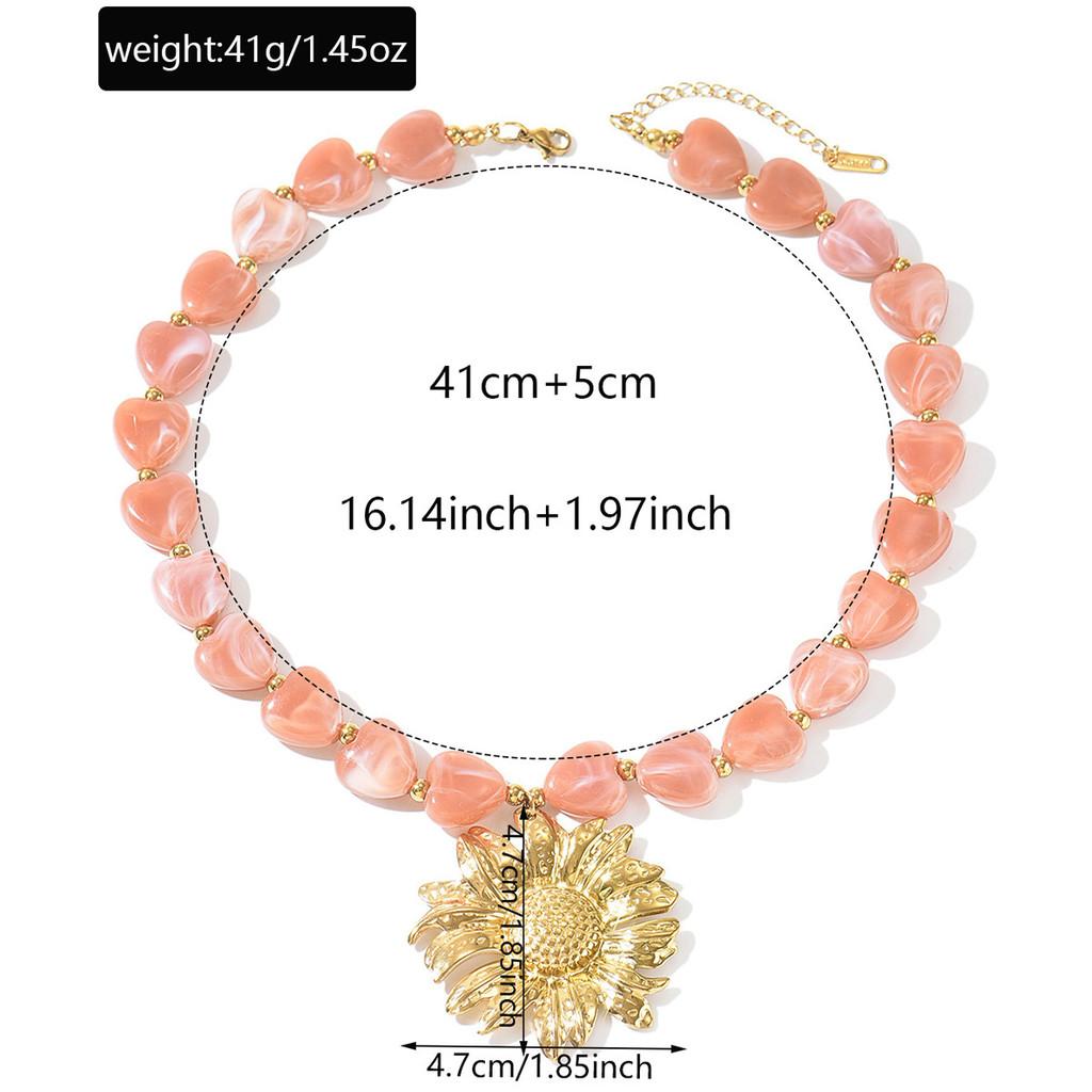 Cross Heart Pendant Necklace For Women With Stainless Steel And Gold Plating For Casual Wear