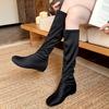 Pile Boots Women's New Autumn and Winter Heightening Boots Satin Thin Boots High Boots Women's Boots