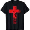 Christian Gifts Men Lion Religious Cross Fear Verse Sayings T-Shirt
