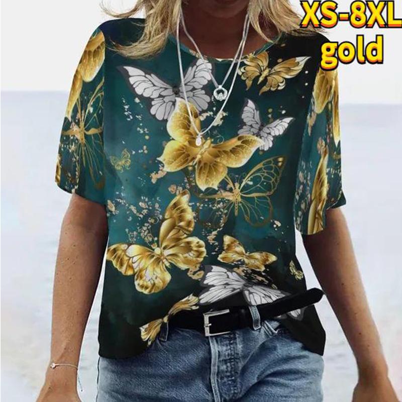 Модная женская темно-фиолетовая футболка с бабочкой — фото 6