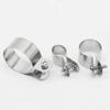 1Pcs with Screws Nuts Hose Clamp Fastening Hardware 304 Stainless Steel Grounding Clip Dia 10mm-60mm Horseback Pipe Buckle