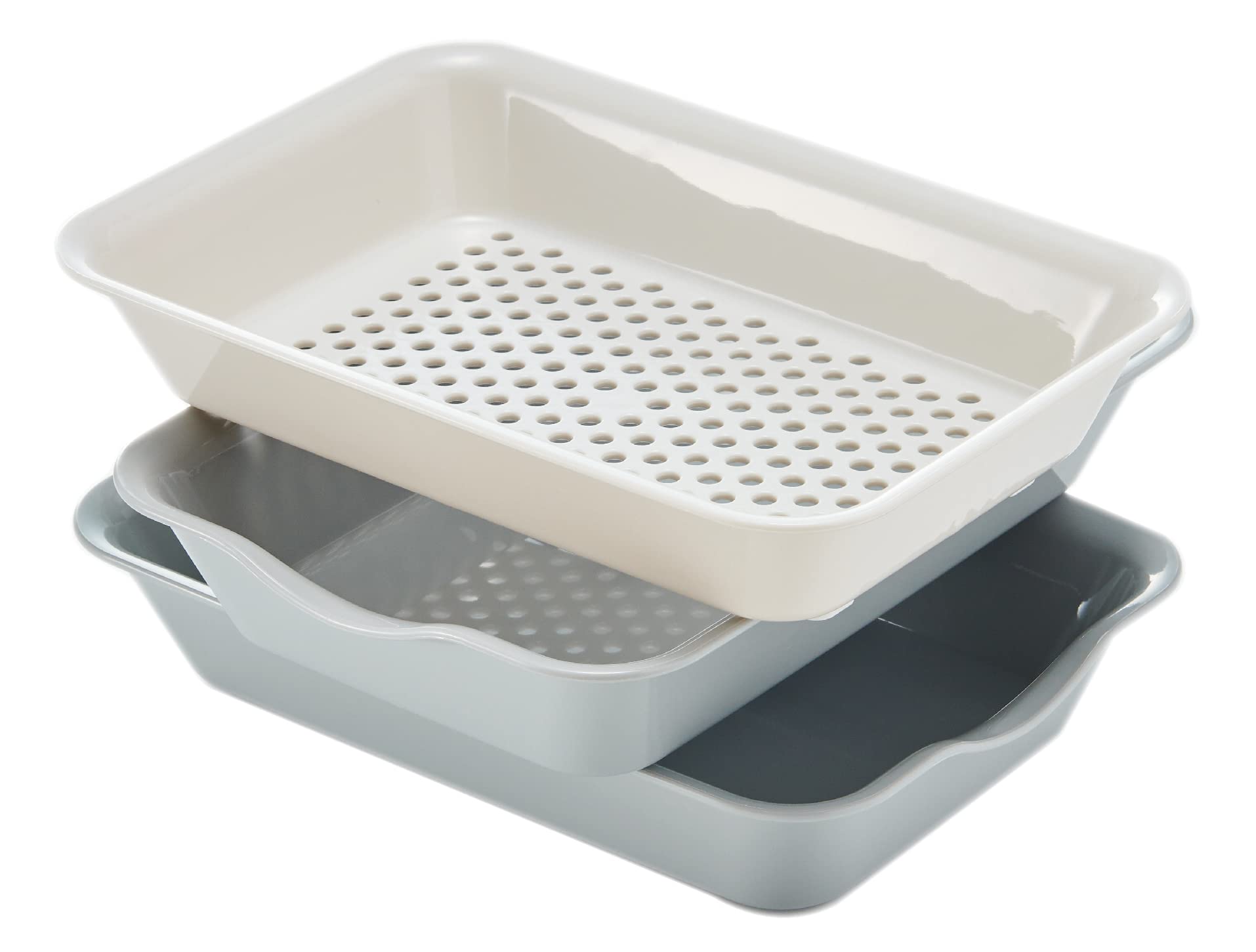

Ihara Kihan Antibacterial Tray Smoky & Colander, Gray, Medium, VC-GY