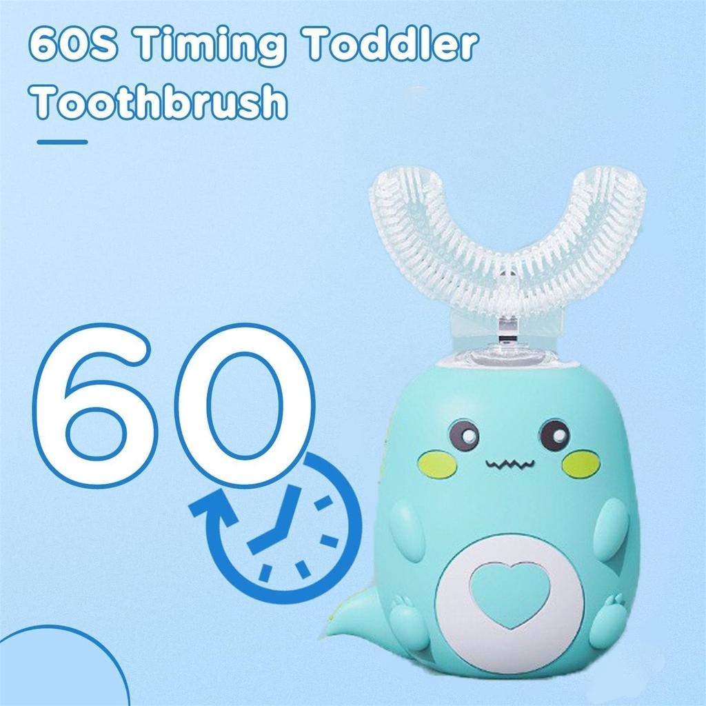 Kids U Shaped Electric Toothbrush Food Grade Silicone Brush Head U-shaped