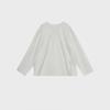 Women's Oversized White Long-Sleeve Cotton Split-Hem T-Shirt - Autumn Loose Fit