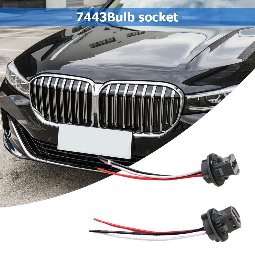 2pcs T20 7443 Car Bulb Holder Socket Adapter LED Light Plug Wiring Connector