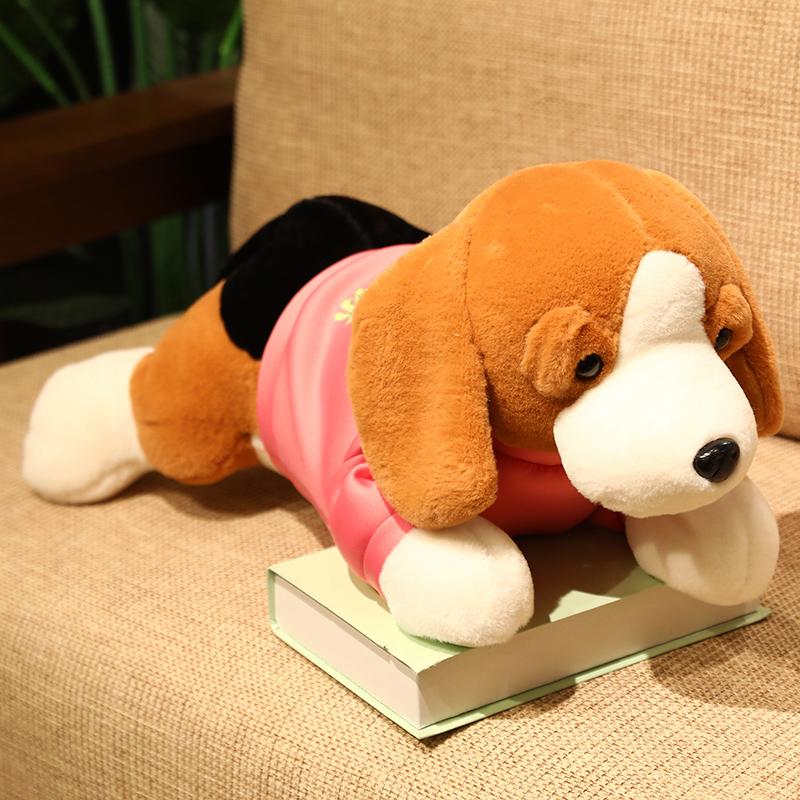 1 pezzo 40/60/80 cm Peluche Carini di Beagle Giocattoli Morbidi Animali di Peluche Bambole Cane Cuscino Peluche da Dormire Compagno per Bambini Neonati