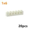 Compatible Assembles Particles 3894 1x6 With 5 Holes Perforated Bricks Long Beam Building Blocks Educational Toys For Children