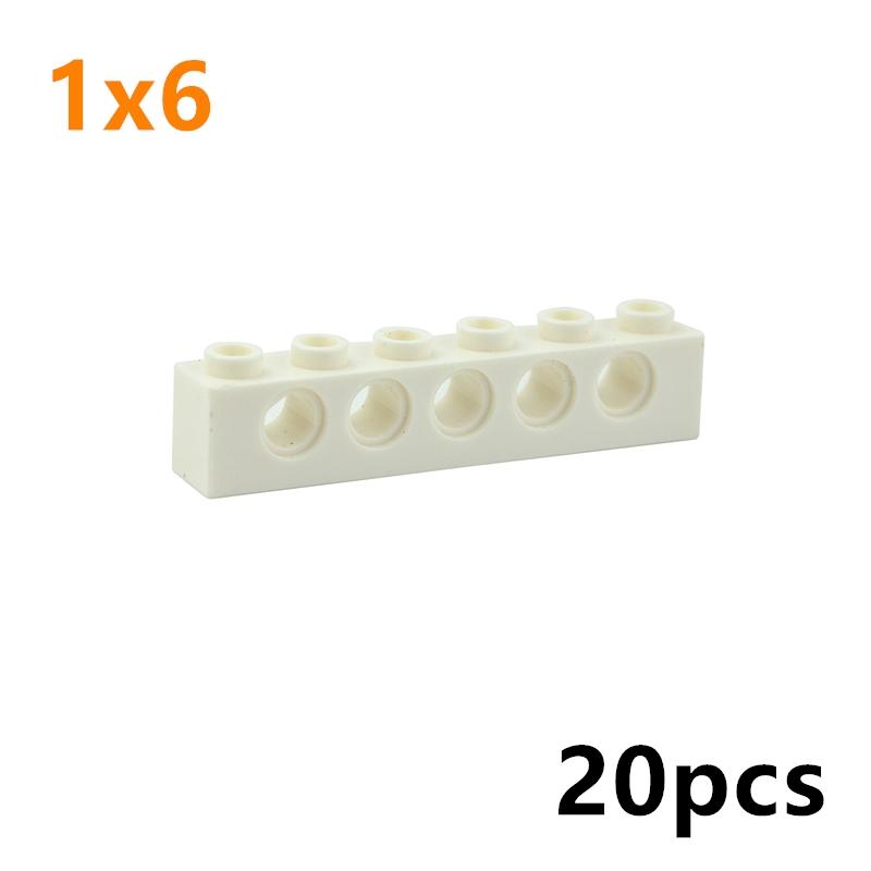 Compatible Assembles Particles 3894 1x6 With 5 Holes Perforated Bricks Long Beam Building Blocks Educational Toys For Children