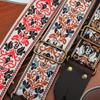 Adjustable Guitar Strap Embroidered Shoulder Strap Leathers Ends Guitar Straps