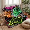 Glamorous Pug Portraits Theme Blanket Lightweight Warm Flannel Blanket Decorative Throw Blanket for Home Decoration
