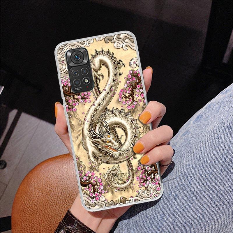 Asian Dragons Animal Tattoo Phnoe Case for Phnoe Case for Xiaomi Redmi Note 15 14 14S 13 Pro Plus 12 12S 11S 11E 10S 10 11T 5G U