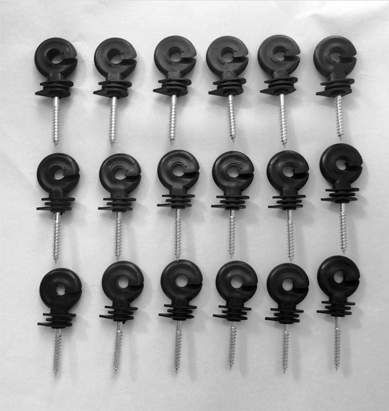 Electric Fence Insulators for Cattle & Wild Boar Prevention - Extended, Thickened Netting with Self-Tapping Rubber Insulating Nails