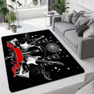 Chitară colorată Covoare imprimate 3D pentru sufragerie Covoare antiderapante dormitor noptiera Decor modern pentru casa Covoare lavabile
