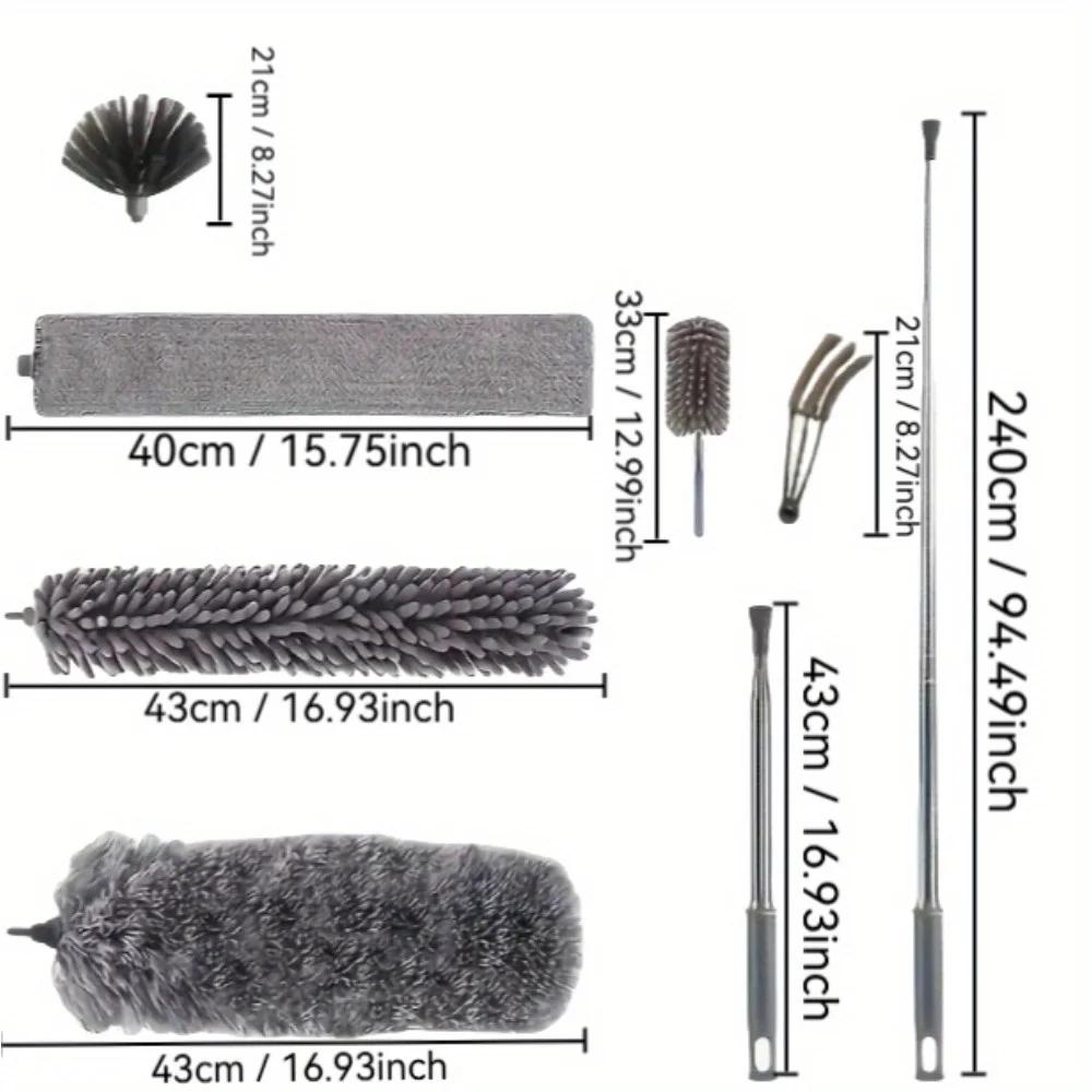 Chicken Feather Duster, Household Ultra Long Dust Remover, Household Cleaning and Sweeping Dust Duster, Extendable Pole