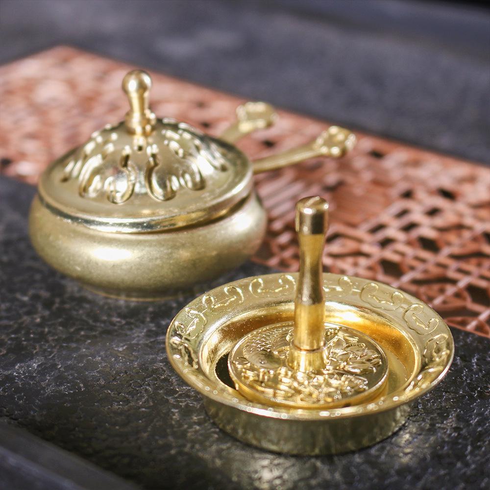 Antique Style Mini Incense Burner Set with Traditional Handmade Design