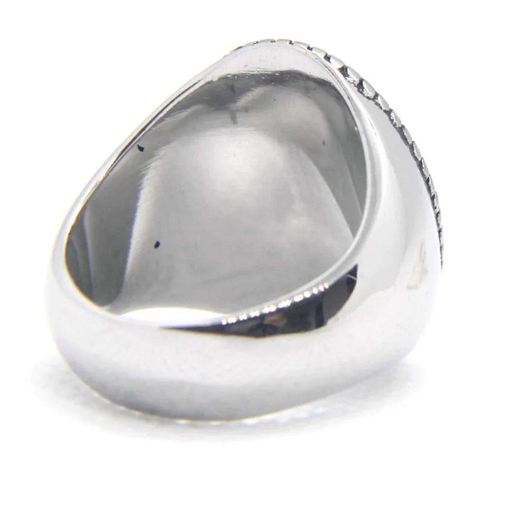 Golden Silver Guitar Skull Solid Ring 316L Stainless Steel Rock Man Punk Ring Size 7-14