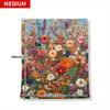 3D Bohemian Floral Blanket - Embroidery Flower Field Design, Soft Flannel for Bedroom/Sofa/Picnic, Vibrant Decor Throw