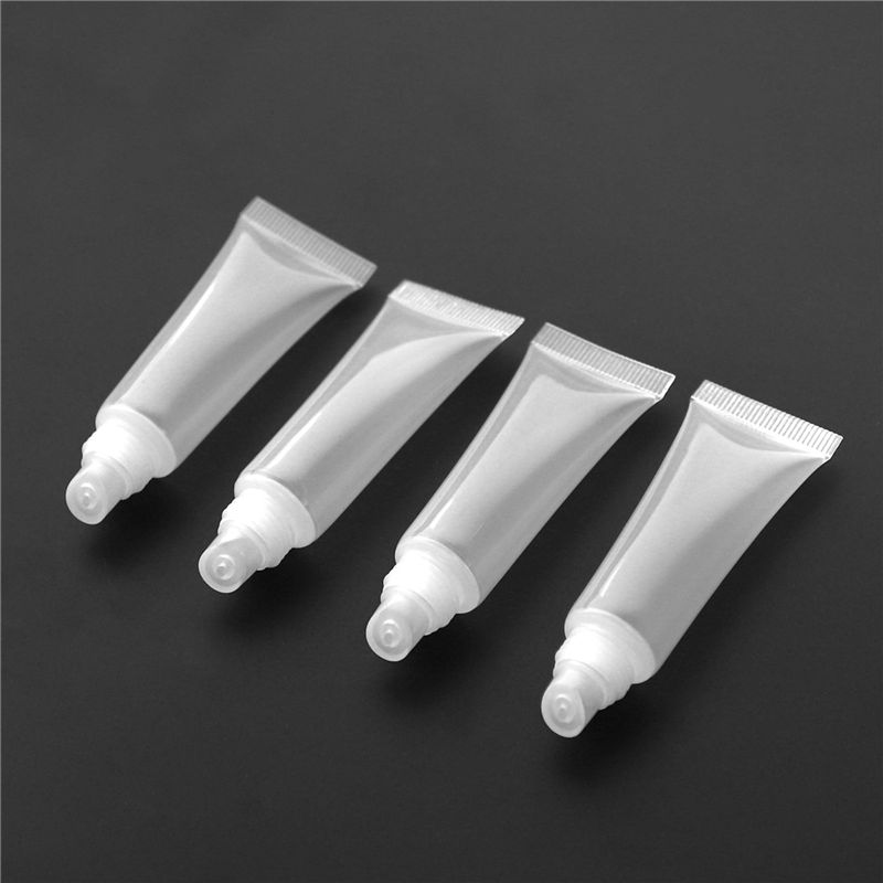 LITE-250 Pack 10Ml Lip Gloss Tubes Empty Lotion Refill Tubes Soft Squeeze Tubes For DIY Travel Distribution Bottle